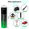 PAOWANG 18650 Rechargeable Battery 9900mAh 3.7Volt Flat Top 8 Pack