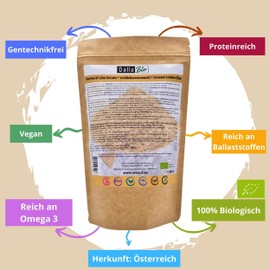 Dalia - Goldleinsamenmehl BIO 500g | Mehlalternative & Ei-Ersatz | Reich an Proteinen und Ballaststoffen | Wenig Kohlenhydrate | Vegan und Glutenfrei