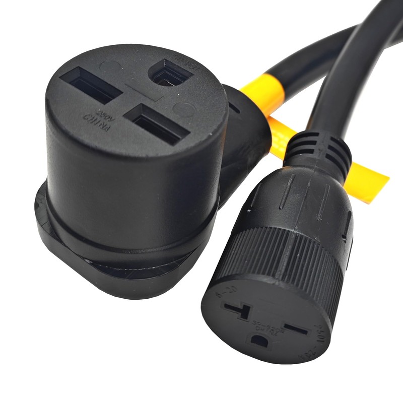 Parkworld 65184 3-Prong Industrial Splitter Cord, NEMA 6-30P to 6-30R