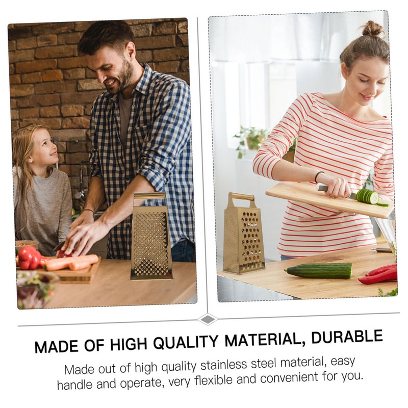 iplusmile Multifunctional Mini Stainless Steel Grater Four Sided Vegetable Slicer