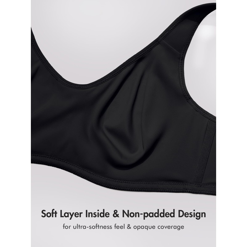 Delimira Women's Confishape Underwire Unlined Bra Full Coverage Plus Size