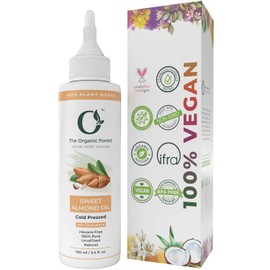 The Organic Forest  VEGAN PURE NATURAL- Aceite de almendras del bosque orgánico para cabello, rostro y piel seca, aceite portador 100 puro prensado...