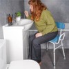 Aidapt Multi-Use Perching Stool.4 in 1 Configuration,Comfy Padded Seat&Back,Height Adjustable,Push