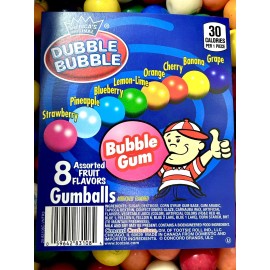 Dubble Bubble 0.5 Inch Bulk Mini Gumballs Candy 1LB 2LB 3LB 5LB Assorted Flavors - 1 LB