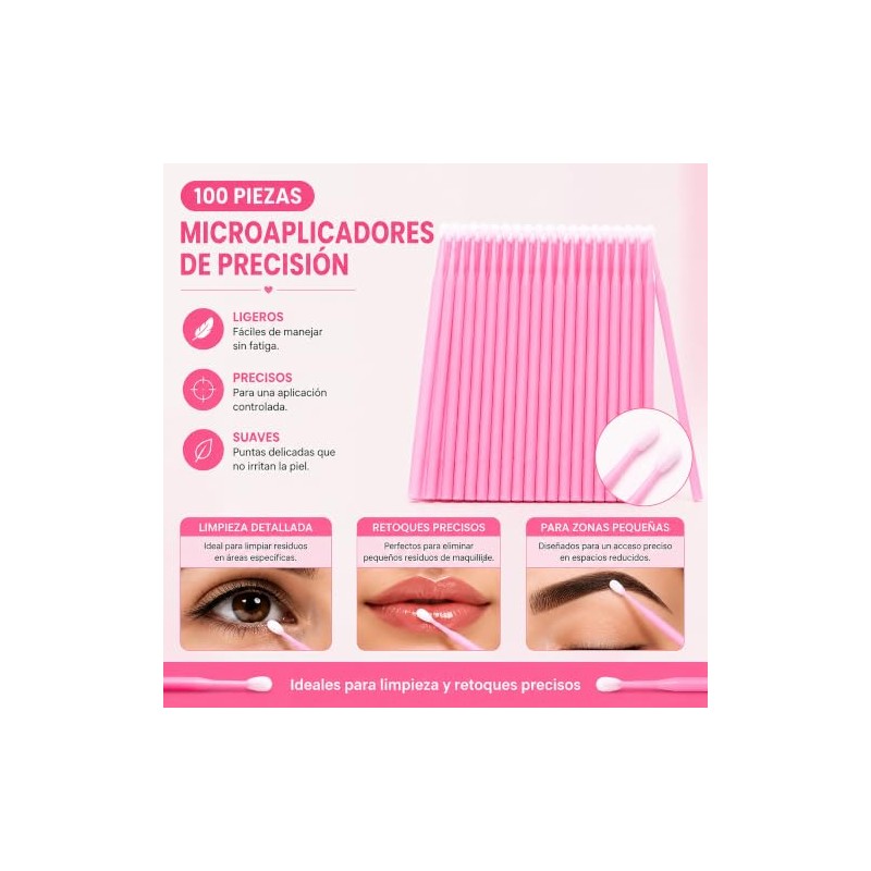 300 Piezas Cepillos para Pestañas y Aplicadores de Labial