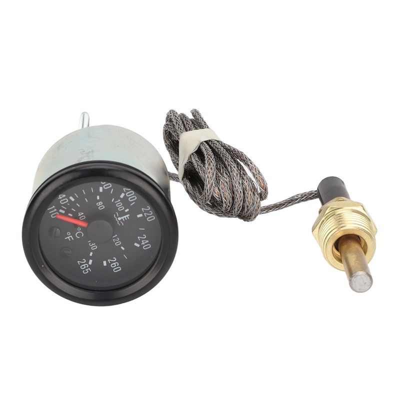 Water Temperature Gauge with Sensor 52mm Dial Pointer Mechanical Water