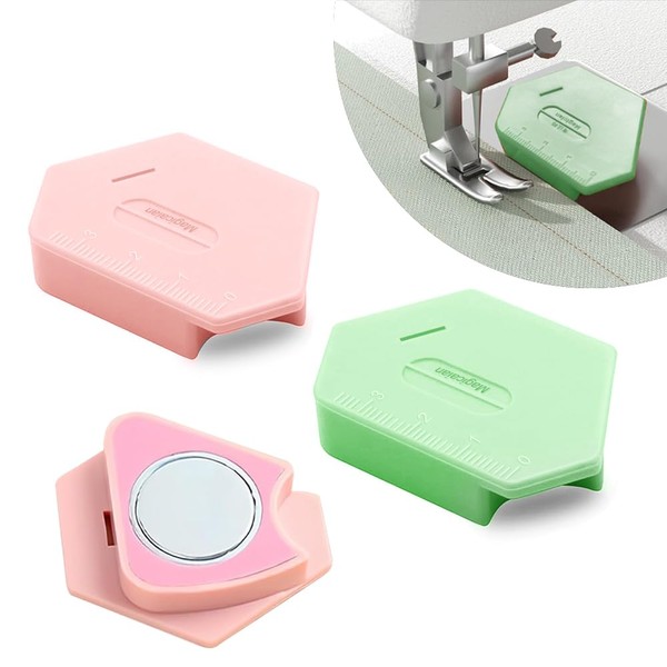 2pcs Magnetic Seam Guide for Sewing Machine, Polygonal Magnetic Seam