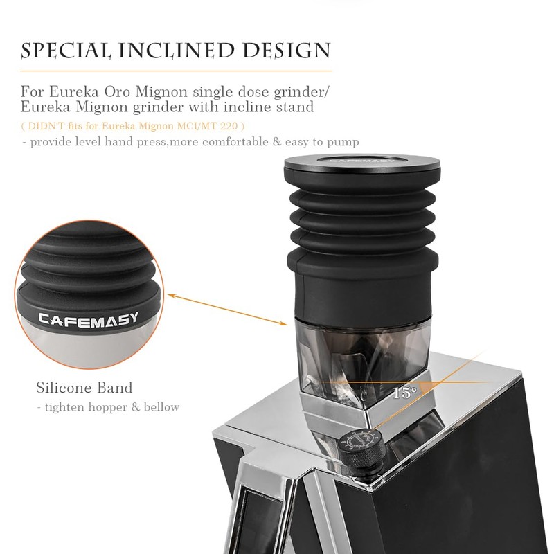 Single Dose Hopper Compatible with Eureka Mignon Espresso Coffee Grinder