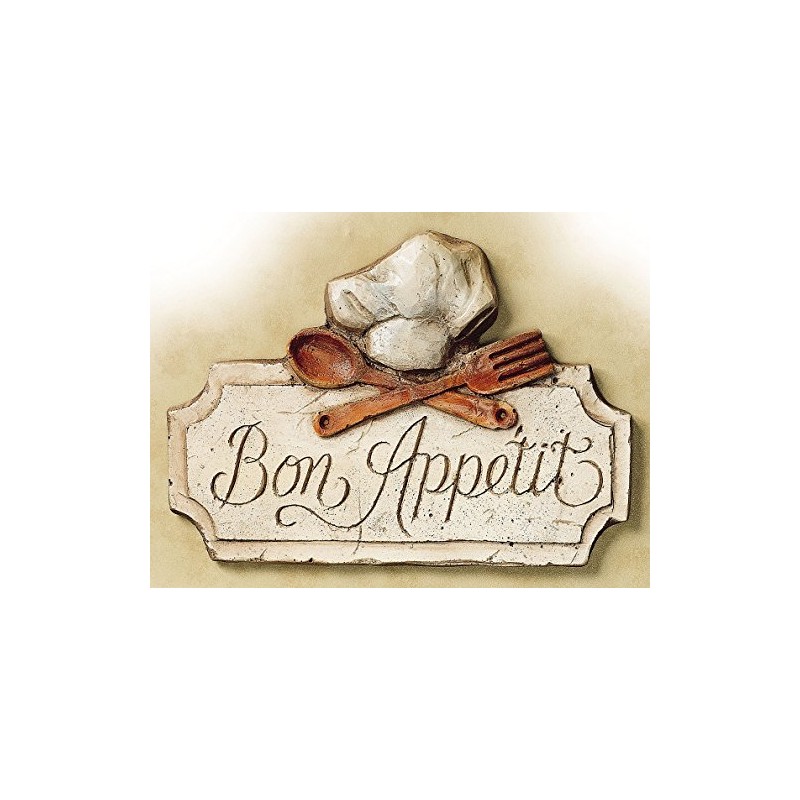 BON APPETIT METAL TIN WALL PLAQUE SIGN NOVELTY GIFT KITCHEN