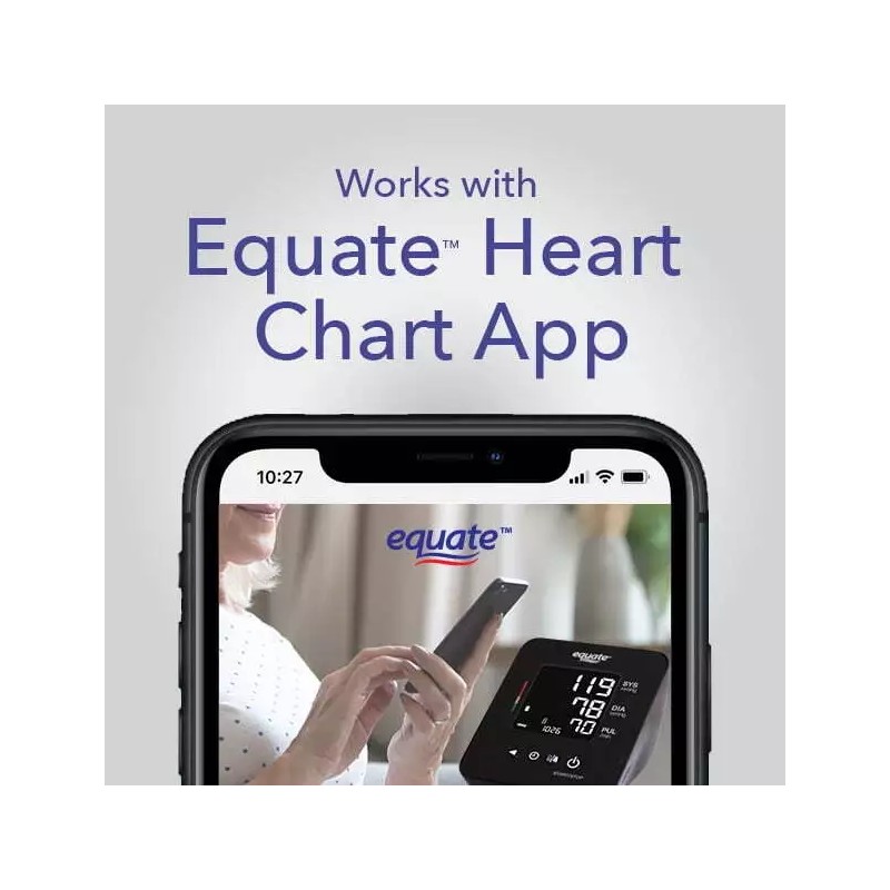 Equate BP-6000 Upper Arm Blood Pressure Monitor with Bluetooth