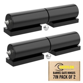 7" Heavy Duty Weld On Hinges for Metal, Black Barrel Hinges 2-Pack, 1.38" Barrel, 0.87" Pin, 1102 lb Capacity Each, Wrought Iron & Trailer Gate Weld On, bisagras para puertas de Metal