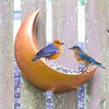 Fence & Tree Mounted Moon Bird Feeder – Cardinal, Squirrel