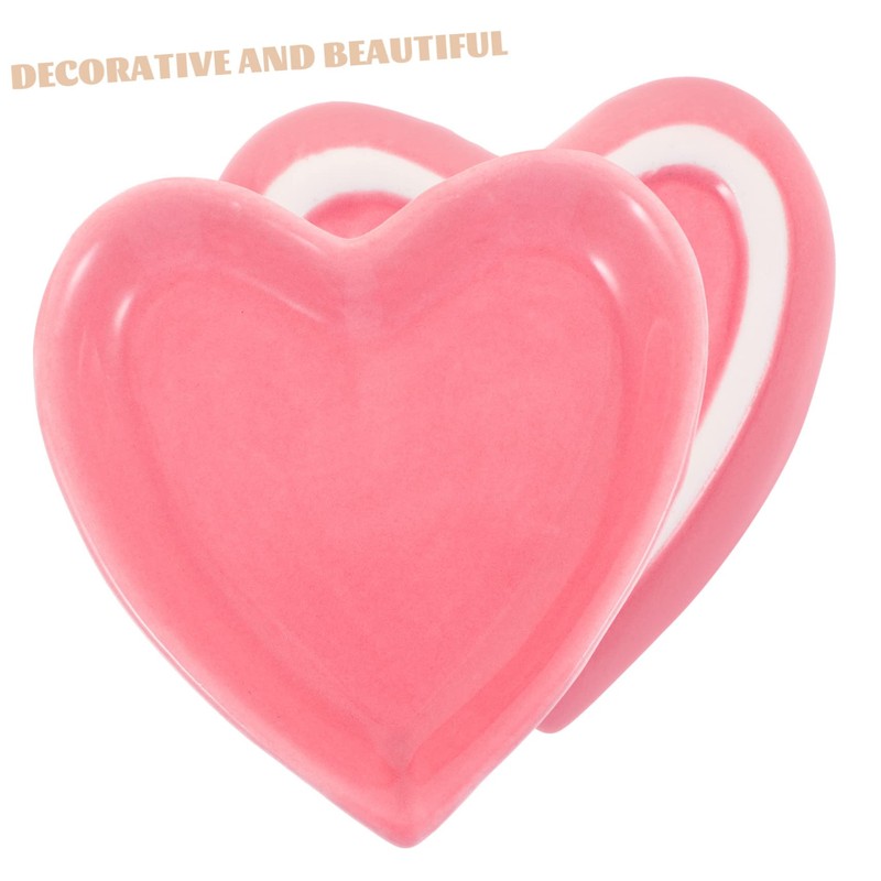 Gadpiparty Simple Yet Stylish Ceramic Jewelry Plate Heart Ring Necklace