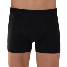 Calzoncillos tipo bóxer reutilizables para adultos protección contra fugas para incontinencia para hombres 1 paquete (negro, L)