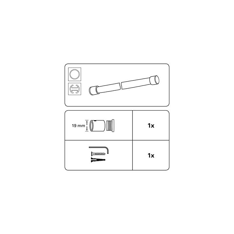 Gardinia Wall Bracket for Diameter Champagne, Ø 19 mm