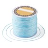 Cheriswelry 100M 0.8mm Nylon Beading Cord Light SkyBlue Chinese Knotting