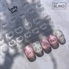 Cute flat nail stickers of a rosy-cheeked cat / 볼빨간 고양이 귀여운 플랫 네일스티커