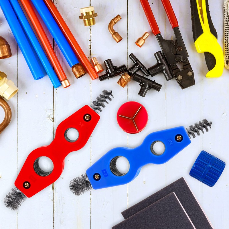6 Pieces Copper Pipe Cleaner and Reamer Value Set -