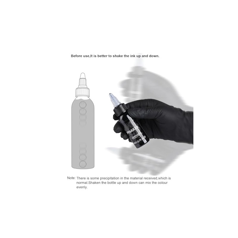PFARRER Colour Black 1 oz (30 ml) Skin-friendly Colour Ink