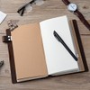 newestor Refillable Leather Journal Travelers Notebook - 8.5 x 4.5
