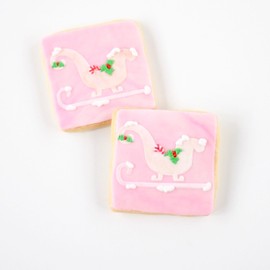 ½ Dz. Vintage Winter Sleigh Cookies! Perfect Stocking Stuffer or Office Treats! Christmas, Holiday, Place Setting or Hostess Gift!