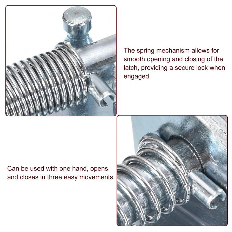 sourcing map Barrel Bolt Latch, 1Pcs 12x220mm - Carbon Steel