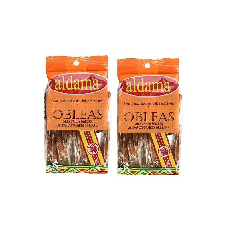 Aldama Mini Obleas Con Cajeta (Milk Candy Wafers) 20pc in