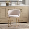 Hillsdale Marisol Metal Vanity Stool for Makeup Room or Bathroom,