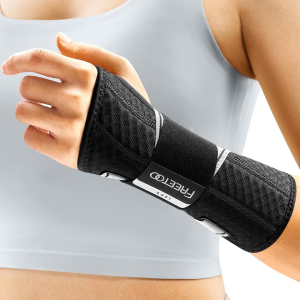 FREETOO Carpal Tunnel Wrist Brace Pro, Single-Pull Wrist Support for