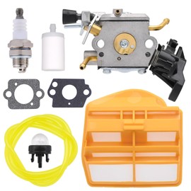 Aylux C1M-EL37B Carburetor with Air Filter Tune Up Kit for Husqvarna 445 445E 450 450E Gas Chainsaw Replace 506450401
