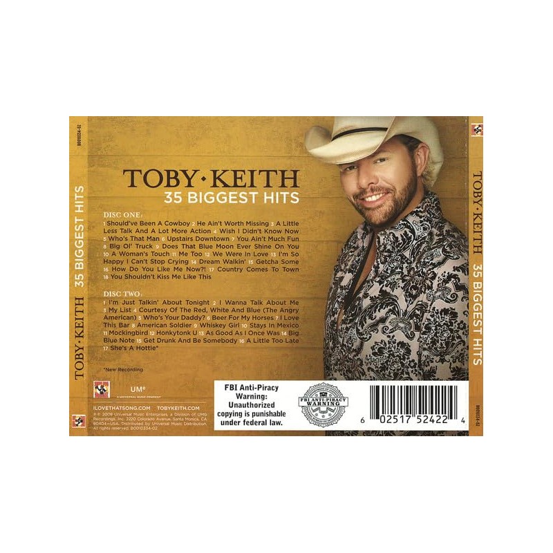 Toby Keith 35 Biggest Hits [2 CD]