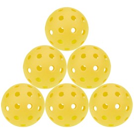 Spunspon 6 Pack Pickleball Balls, 40 Holes Outdoor Pickleballs, High Elasticity & Durable Pickle Balls for All Style Pickleball Paddles (Yellow)