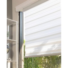 CHICOLOGY Zebra Blinds , Roller Window Shades , Blinds for Windows , Roller Shades for Windows , Window Shades for Home , Window Shades , Pull Down Shades for Windows , 29"W X 72"H , Basic Arctic