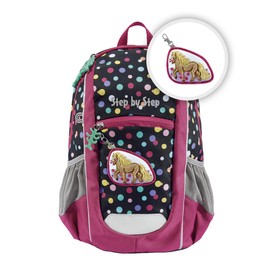 KIGA Maxi Backpack Set with Separate Inner Compartment, Ergonomic Mini Backpack with Height-Adjustable Chest Strap, for Nursery, Nursery and Leisure, from 3 Years, 10 L, Ponny Lotta, Backpack