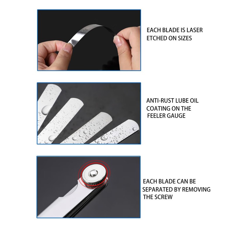 Feeler Gauges - 32 Blades Feeler Gauge Set Stainless Steel