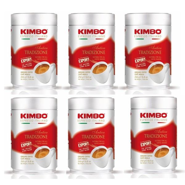 Kimbo Antica Tradizione Ground Italian Espresso Previously Kimbo Aroma Espresso -6 Pack 8.8 Ounce Cans