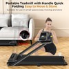 Portable Tradmill with Handle, 3.0HP Walking Pad Treadmill, Electric Compact