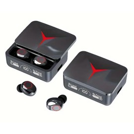 ATHES UK TWS M90 Wireless Headphones, Bluetooth 5.3, Built-in Microphone, Black for IOS/Andriod