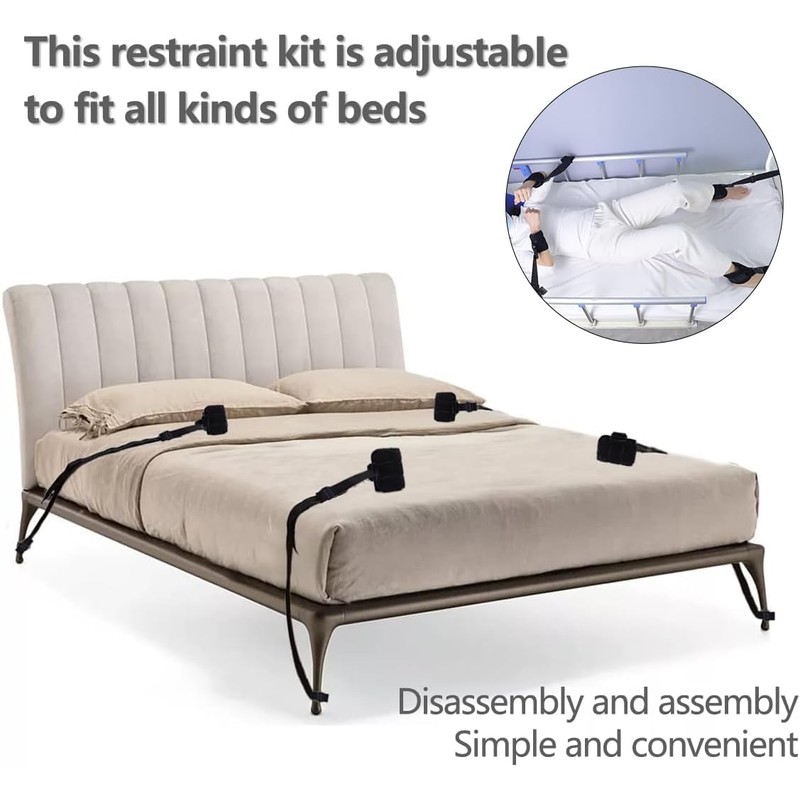 Patient Medical Restraints with Quick Release Buckles, Bed Restraints Belts