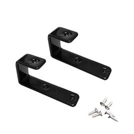 LannuMet Black Iron Bunk Bed Ladder Hooks Brackets PVC Coated Rv Bunk Ladder J Hook Heavy Duty Hardware for Storage Ladder Loft Bed Stairs,with Mounting Screws,25mm,2pcs