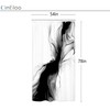 Cinbloo Black and White 54Wx78H Shower Curtain Marble Abstract Modern