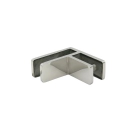 FHC Stabilizing Glass Clamp 90 Degree Glass-to-Glass 1/2"-9/16" Glass - Polished S