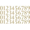 0-9 Numbers Gold Vinyl Sticker Decals Set of 40 Choose