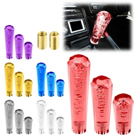 EZAUTO WRAP Shift Knob Stick Crystal Transparent Bubble Blue Throw Gear Shifter 20cm