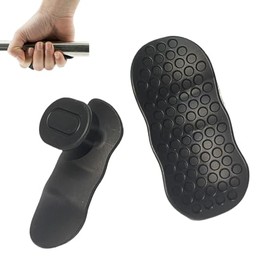 AEIKINISIS Ergonomic Non-Slip Fitness Grip Pads,Secured Finger Clip Hand Grips for Weightlifting,Pull-Ups,Dumbbells,Gym Workout Gloves,Palm Protectors for Men and Women(Black)