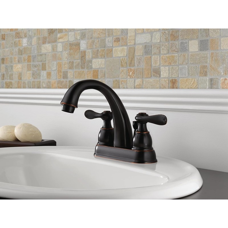 Delta Faucet 25996LF-OB-ECO Lavatory Faucet 2H Orb with Popup