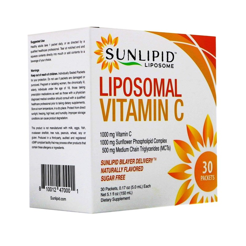 SunLipid Liposomal Vitamin C with MCT Oil, 30 Packets, 0.17