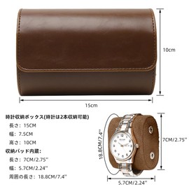 Watch Case, Watch Case, Carrying PU Leather, For 2 Pieces, Jewelry Box, Watch Storage Case