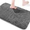 Yeaban Dark Gray Bathroom Rugs – Thick Chenille Bath Mats