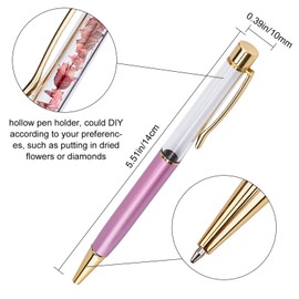 GORGECRAFT 10Pcs Empty Tube Pens Floating DIY Marble Liquid Sand Pens Creative Empty Ballpoint Pen for DIY Glitter Epoxy Resin Crystal Ballpoint Pen